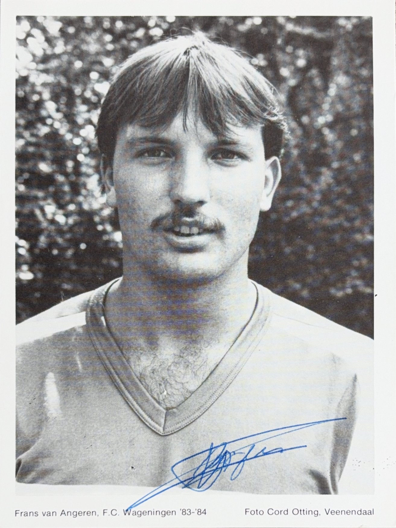 Spelerskaart Frans van Angeren - FC Wageningen - 1983/1984, Verzenden, Zo goed als nieuw, Ajax, Spelerskaart