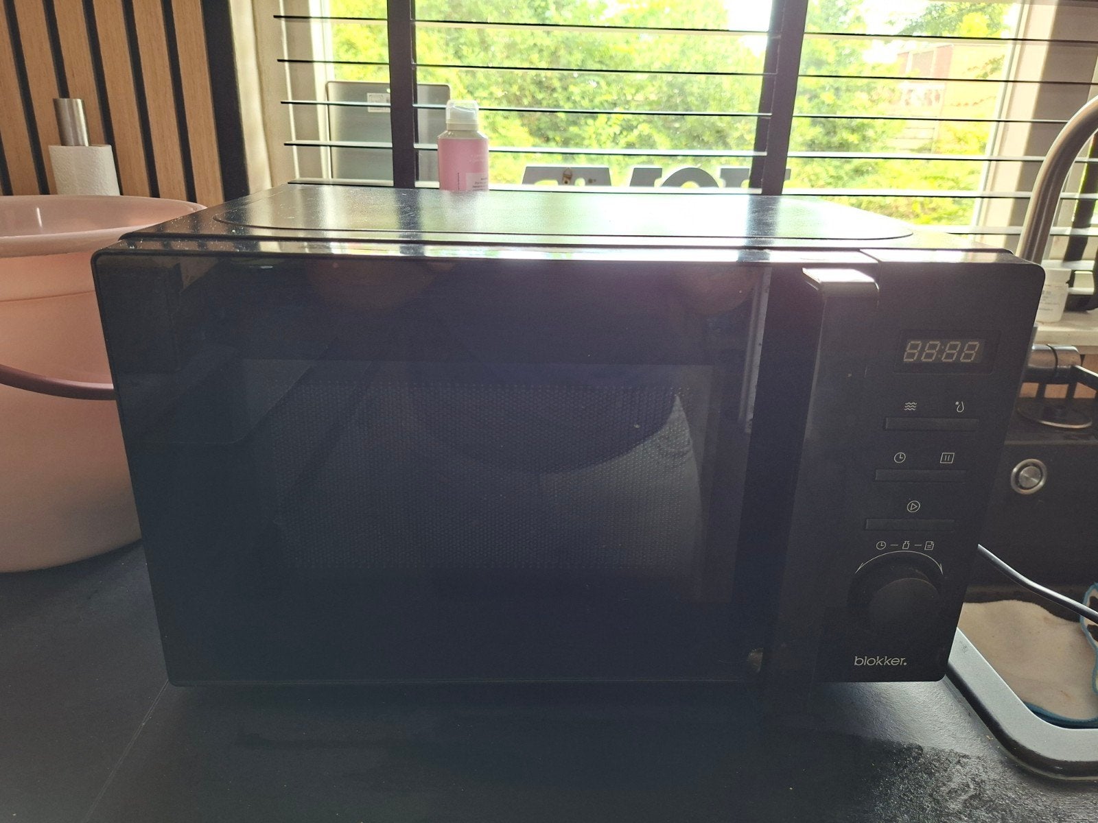 Blokker Magnetron - Zo goed als nieuw, Ophalen, Draaiplateau, Vrijstaand, Magnetron