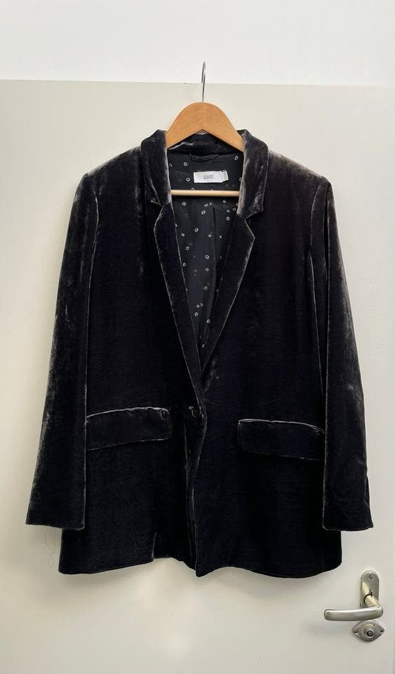 Closed prachtige donkergrijze blazer fluweel 40, Maat 38/40 (M), Ophalen of Verzenden, Zo goed als nieuw, Jasje