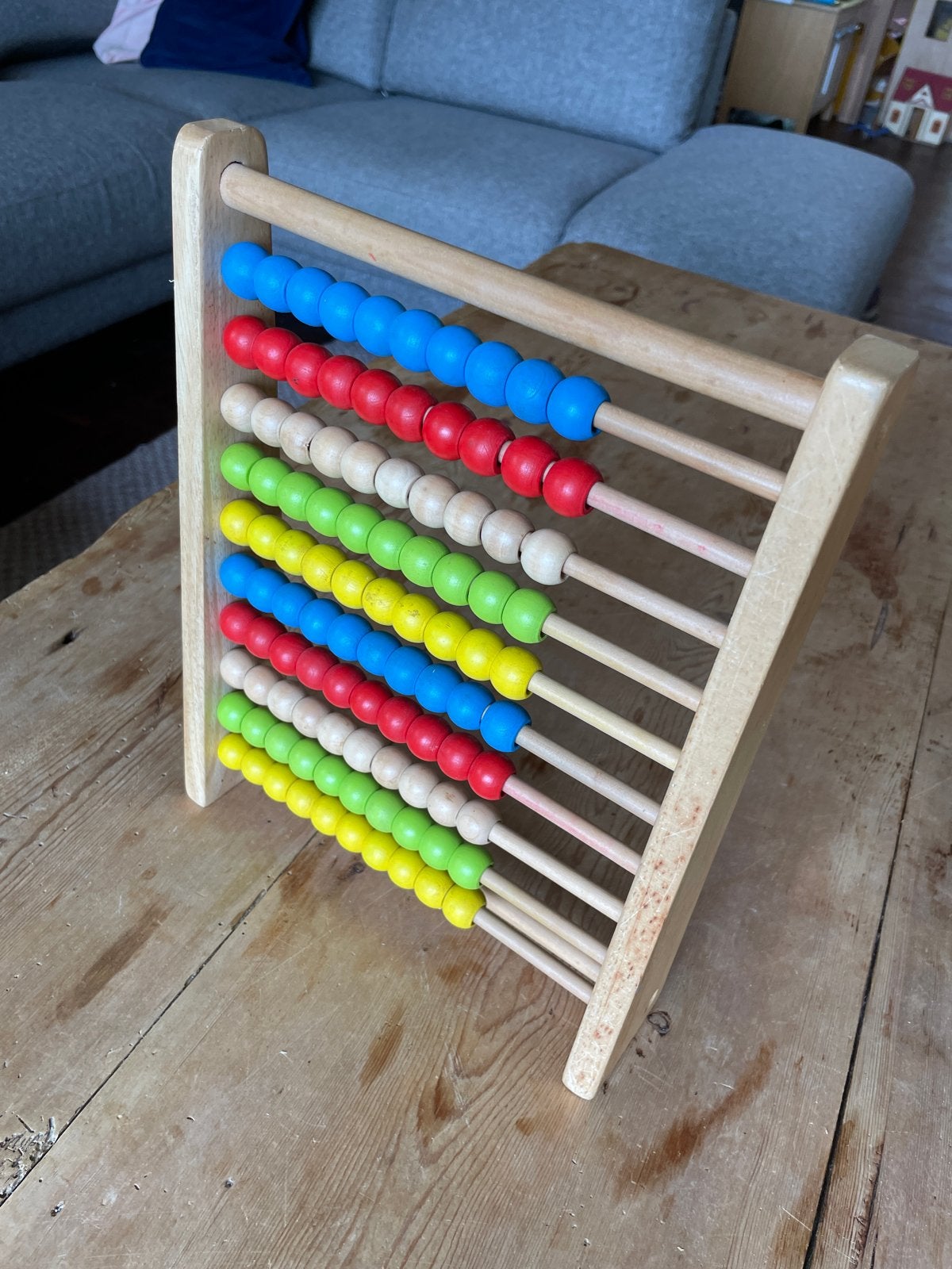 Houten Telraam - Educatief Speelgoed voor Kinderen, Kinderen en Baby's, Speelgoed | Educatief en Creatief, Ophalen, Gebruikt, Rekenen