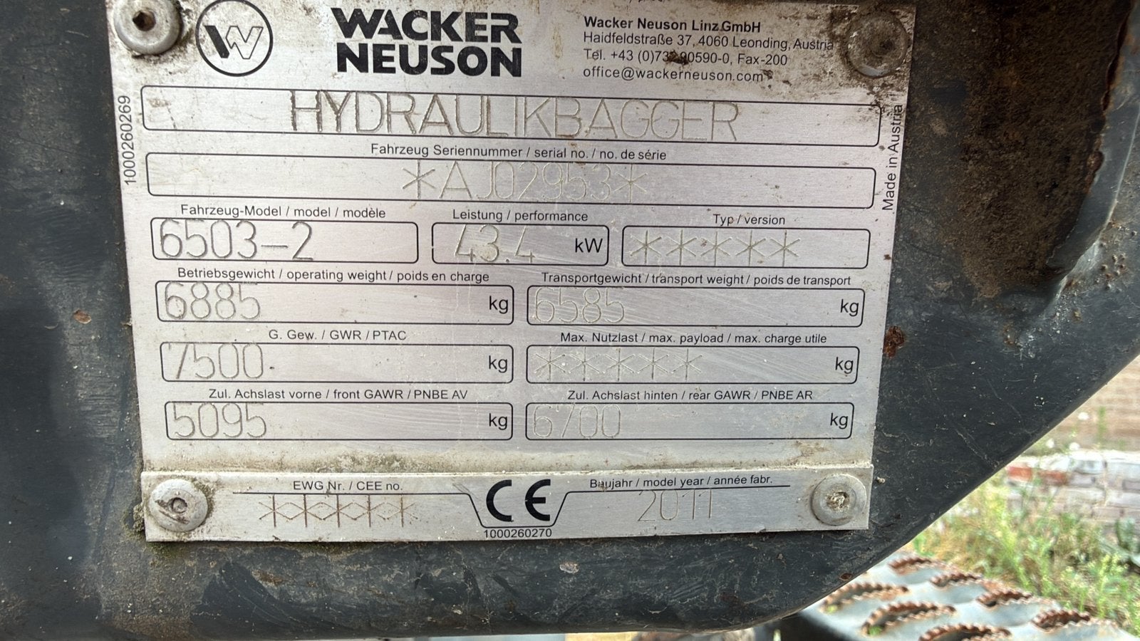 Foto 9 van Wacker-Neuson 6503-2 2011 4450 uur!