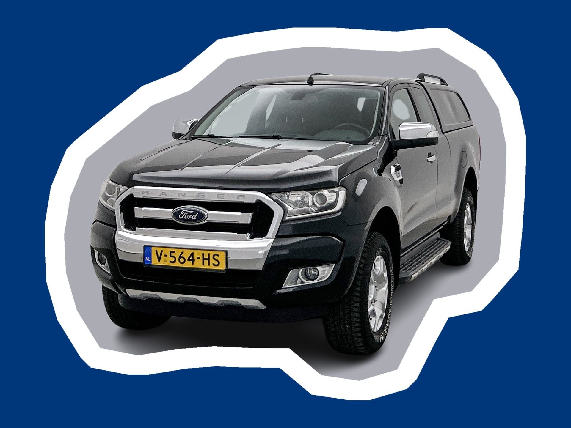 Ford Ranger 2.2 TDCi Limited Supercab 4x4 Automaat Leder Tre, Auto's, Gebruikt, Met garantie (alle), 160 pk, Zwart