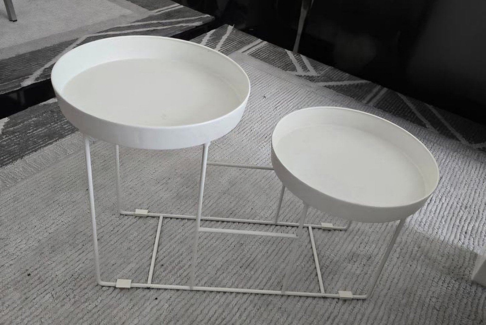IKEA VITLÖK Bijzettafel - Wit, 2-laags, Ophalen, Minder dan 45 cm, Minder dan 55 cm, Metaal of Aluminium