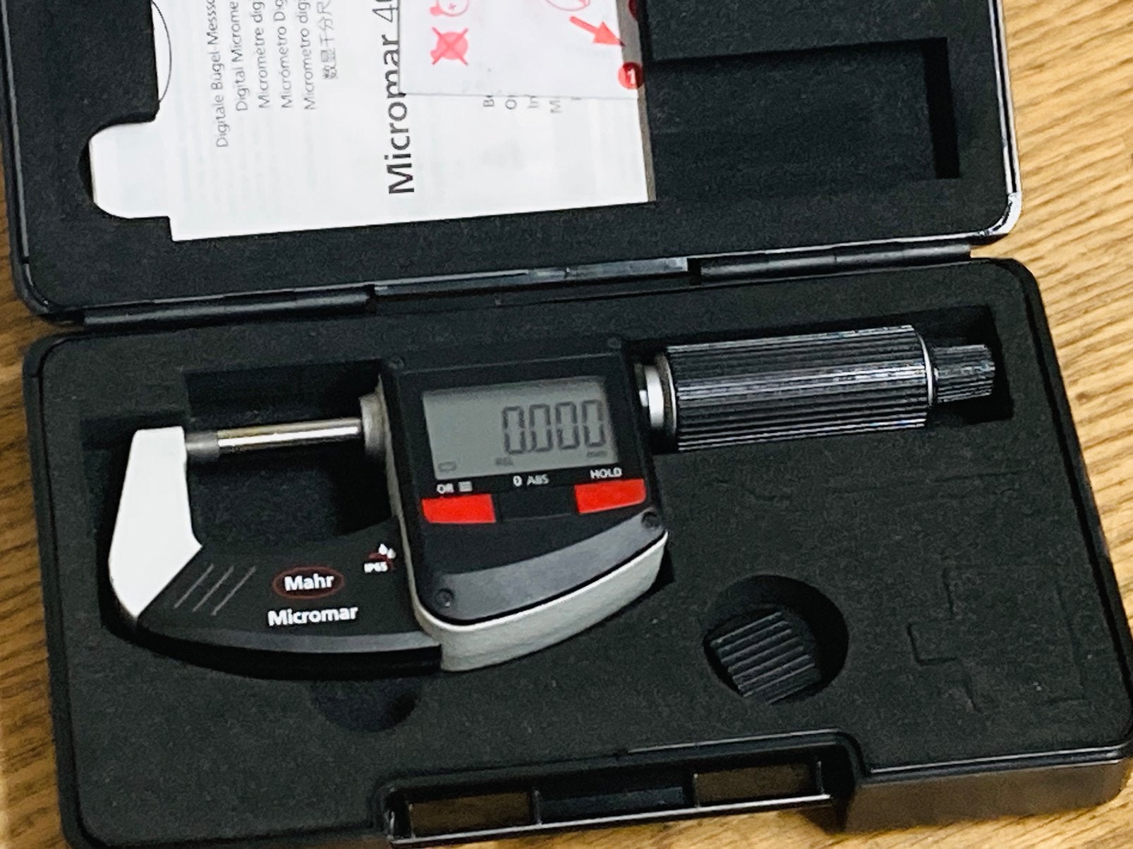Mahr Micromar 40EWR digitale micrometer 0-25x0.001 mm, Ophalen of Verzenden, Zo goed als nieuw