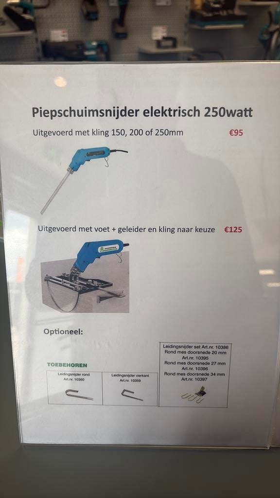 Nietapparaat en piepschuimsnijder, Ophalen, Nieuw