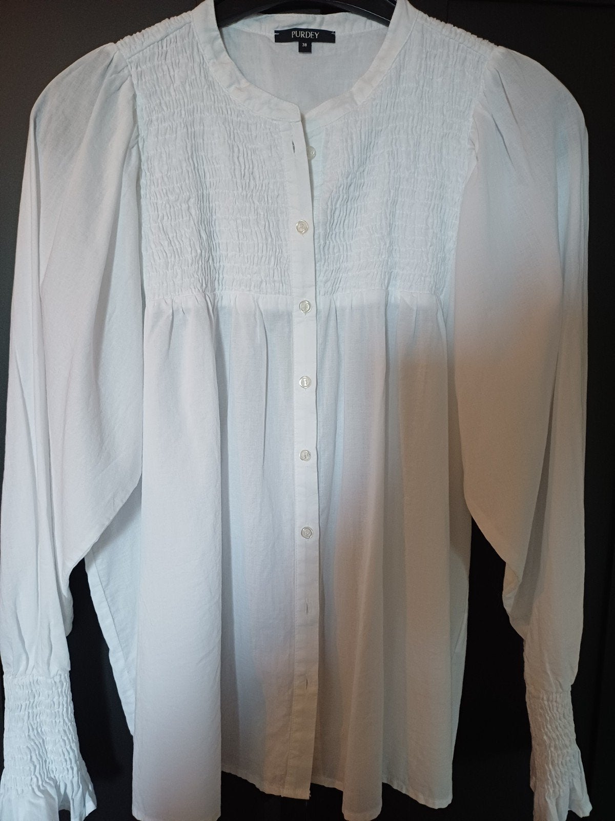 Nieuwe witte PURDEY blouse maat 38!, Ophalen of Verzenden, Nieuw, Maat 38/40 (M), Wit