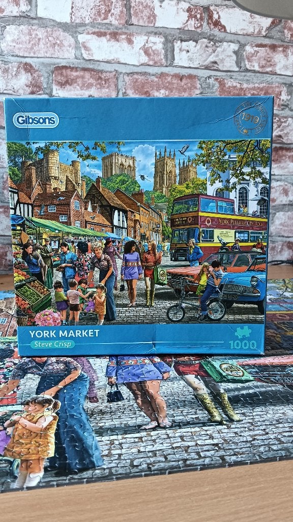 Gibsons York market 1000 stukjes, Ophalen, 500 t/m 1500 stukjes, Zo goed als nieuw, Legpuzzel
