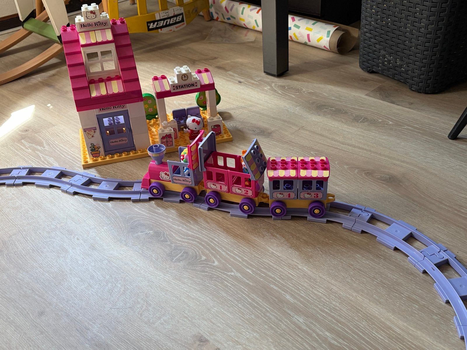 Hello Kitty Mega Bloks speelsets - Trein, Kermis, Kasteel, Ophalen, Gebruikt, Megabloks