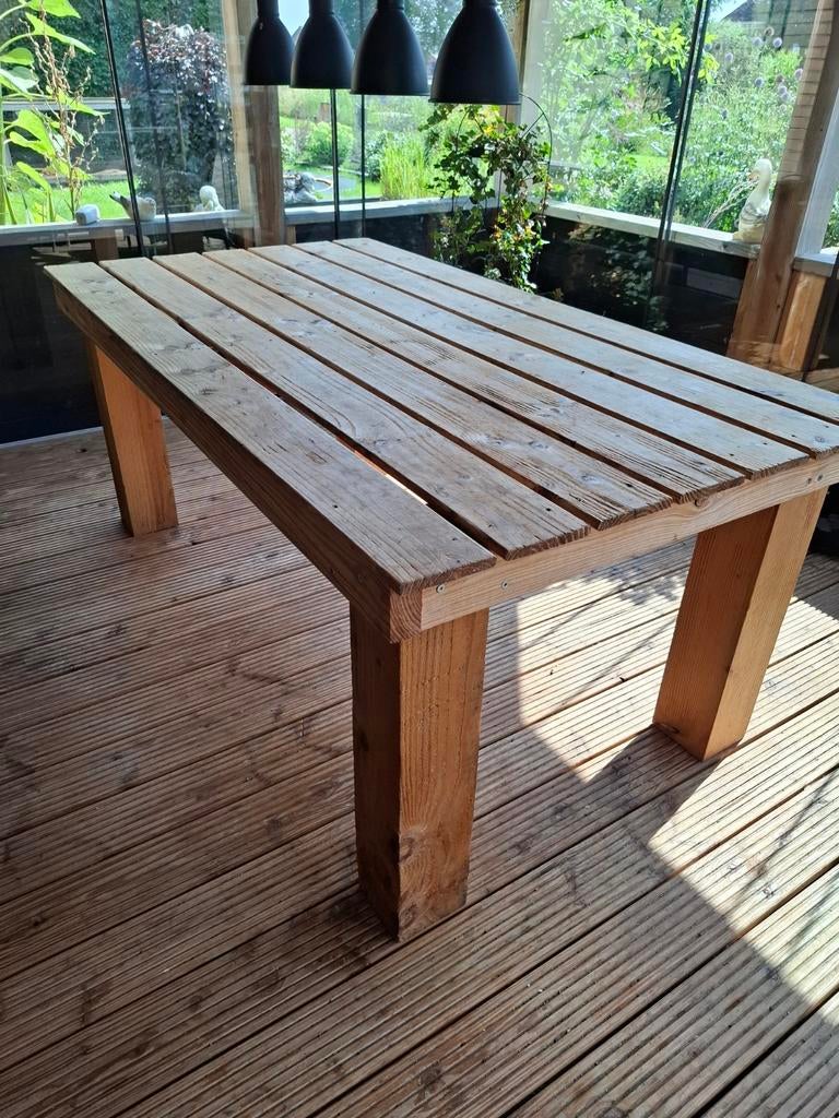 Aangeboden tuintafel, Ophalen, Gebruikt, Rechthoekig, Hout