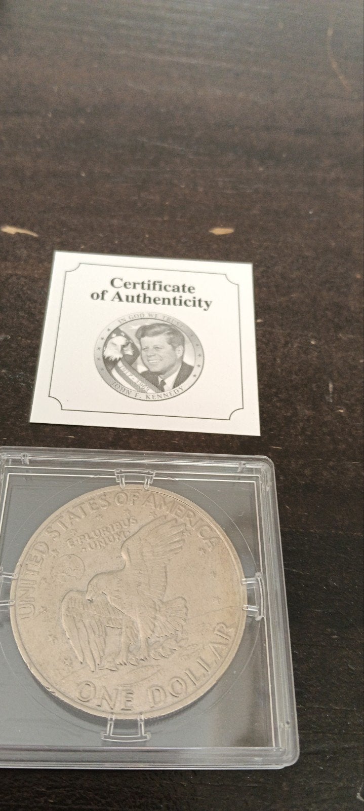 John F. Kennedy Herdenkingsmunt met Certificaat, Ophalen of Verzenden, Losse munt