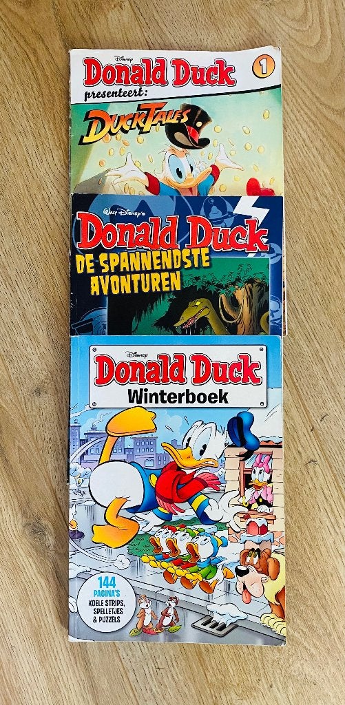 Donald Duck Boekenpakket: Ducktales, Winterboek, Aqua Duck, Boeken, Stripboeken, Ophalen, Walt Disney, Zo goed als nieuw, Meerdere stripboeken