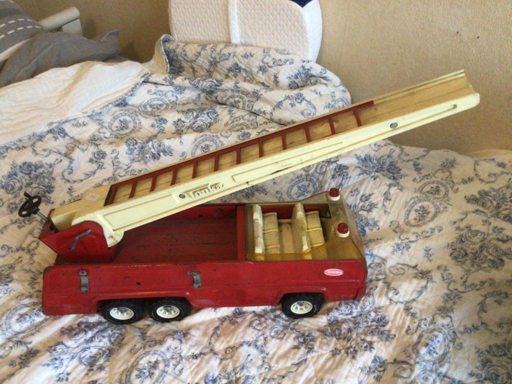 Tonka brandweerladderwagen, Ophalen of Verzenden, Gebruikt