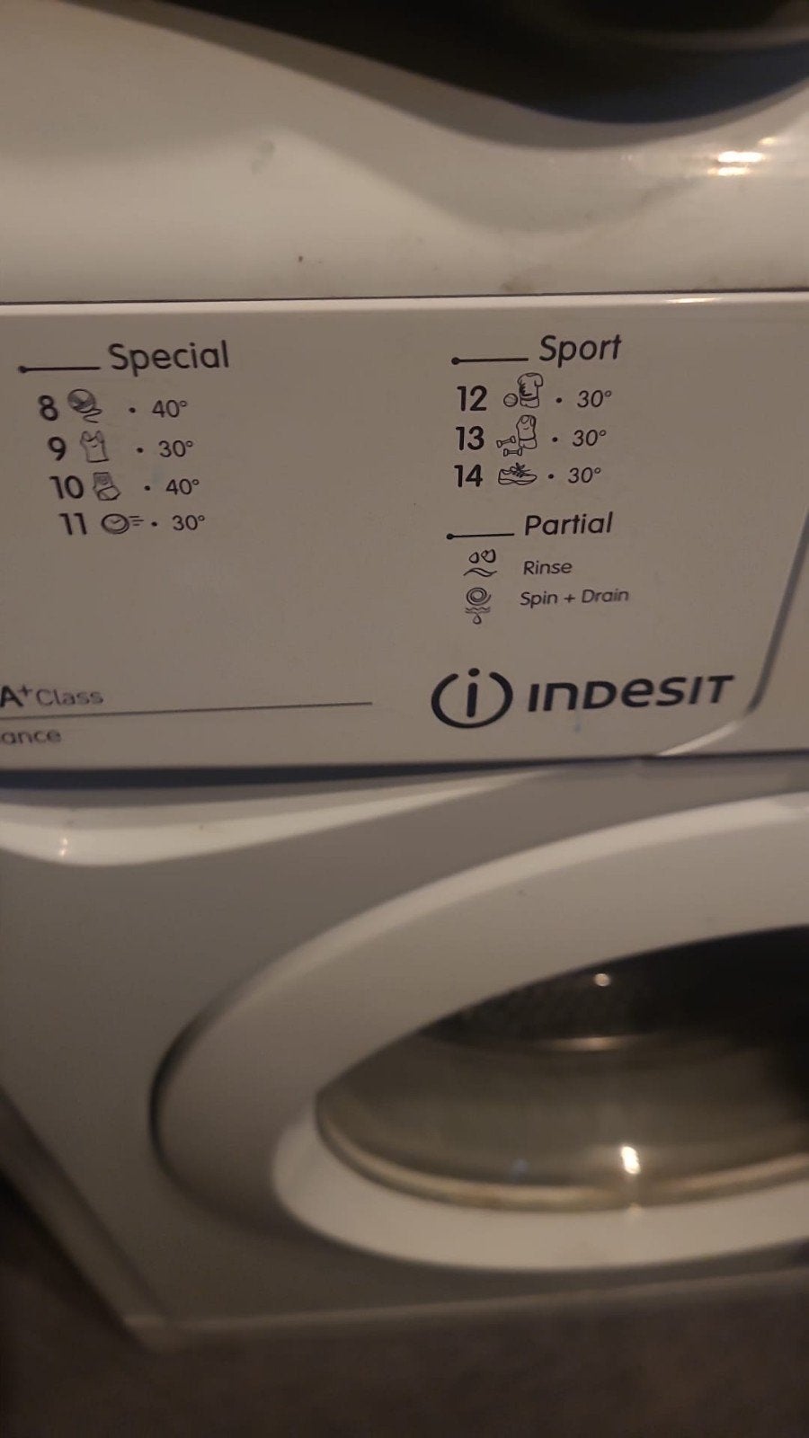 Wasmachine indesit, Ophalen, Gebruikt, 85 tot 90 cm, 1200 tot 1600 toeren