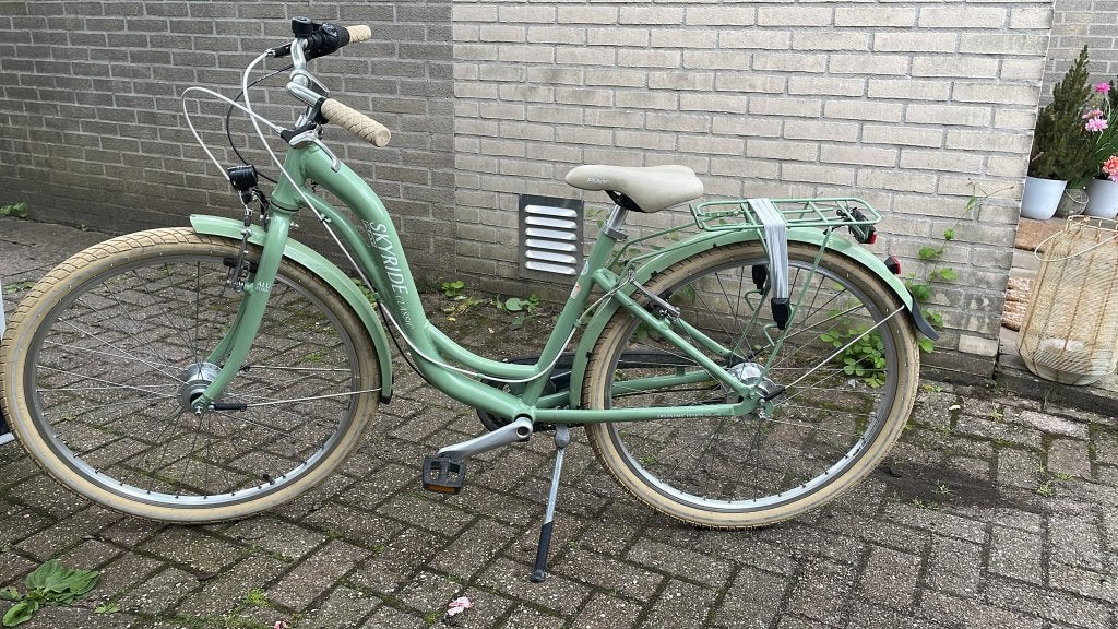 Puky Skyride Classic 26 inch - retro groen, Fietsen en Brommers, Fietsen | Meisjes, Gebruikt, Velgrem, Versnellingen, Puky