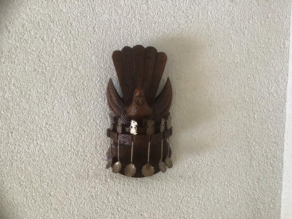 Antiek houten lepelrekjes, 6 Djokja lepeltjes, Ophalen of Verzenden