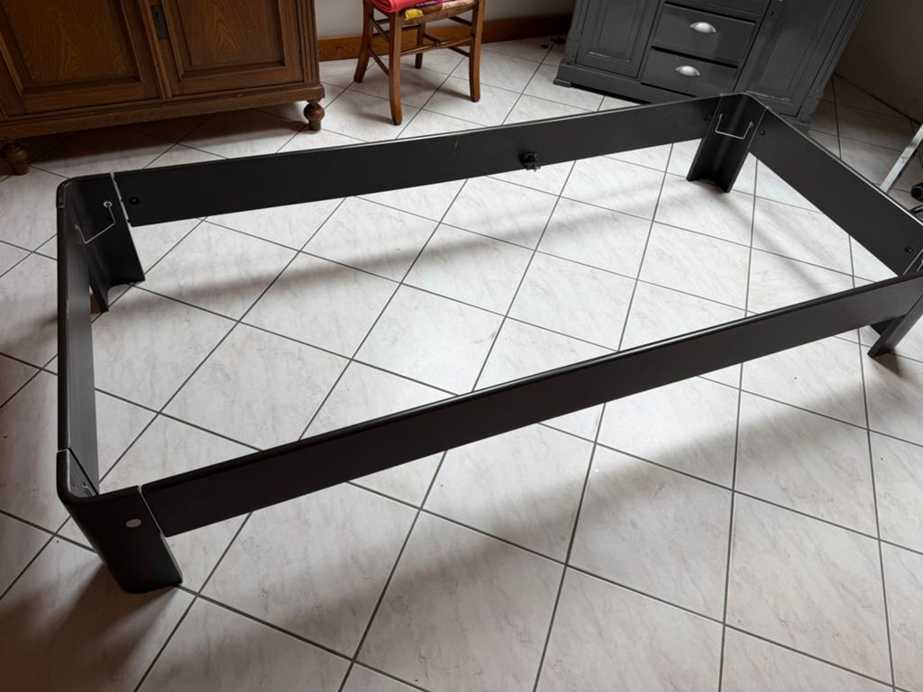 Auping Auronde 1-persoonsbed (donkerbruin), Gebruikt, 90 cm, Eenpersoons, Bruin
