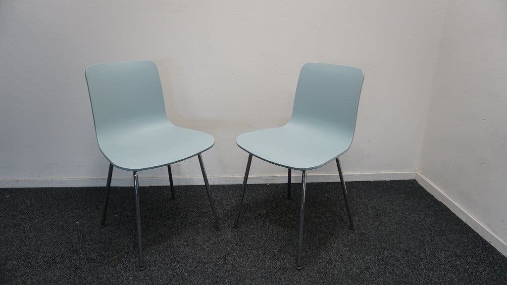 Vitra Hal Tube Stoel | Design stoelen | Kantinestoel, Gebruikt, -, Blauw, -