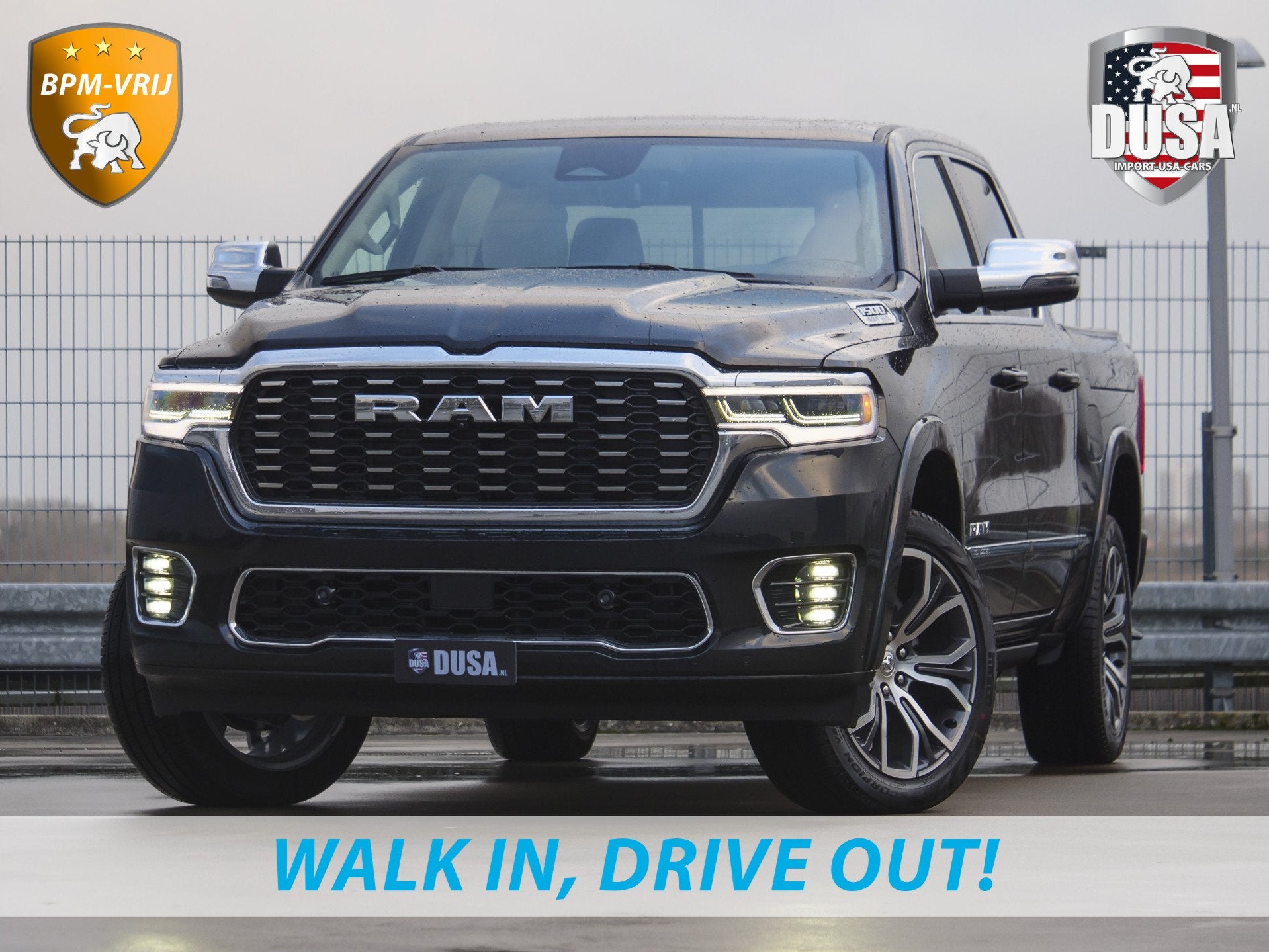 Dodge Ram | 1500 | Tungsten | 3.0L Twin-Turbo Hurricane | Hi, Auto's, Automaat, 2438 kg, Zwart, Zwart