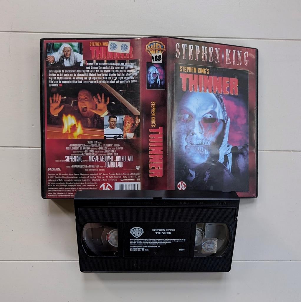 Stephen King's Thinner (1996) VHS Videoband, Horror, Vanaf 16 jaar, Ophalen of Verzenden, Zo goed als nieuw, Horror