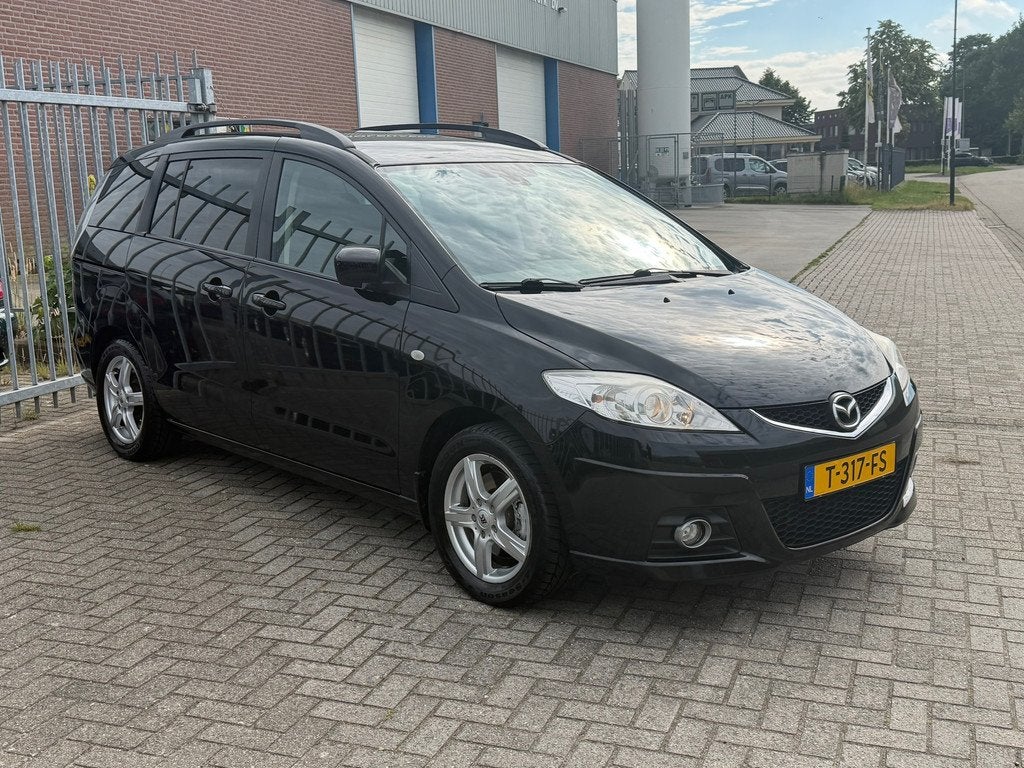 Mazda 5 1.8 S 7 persoons! Airco ECC l TREKHAAK l Stoelverwar, Auto's, Mazda, Stof, Gebruikt, Zwart, 4 cilinders
