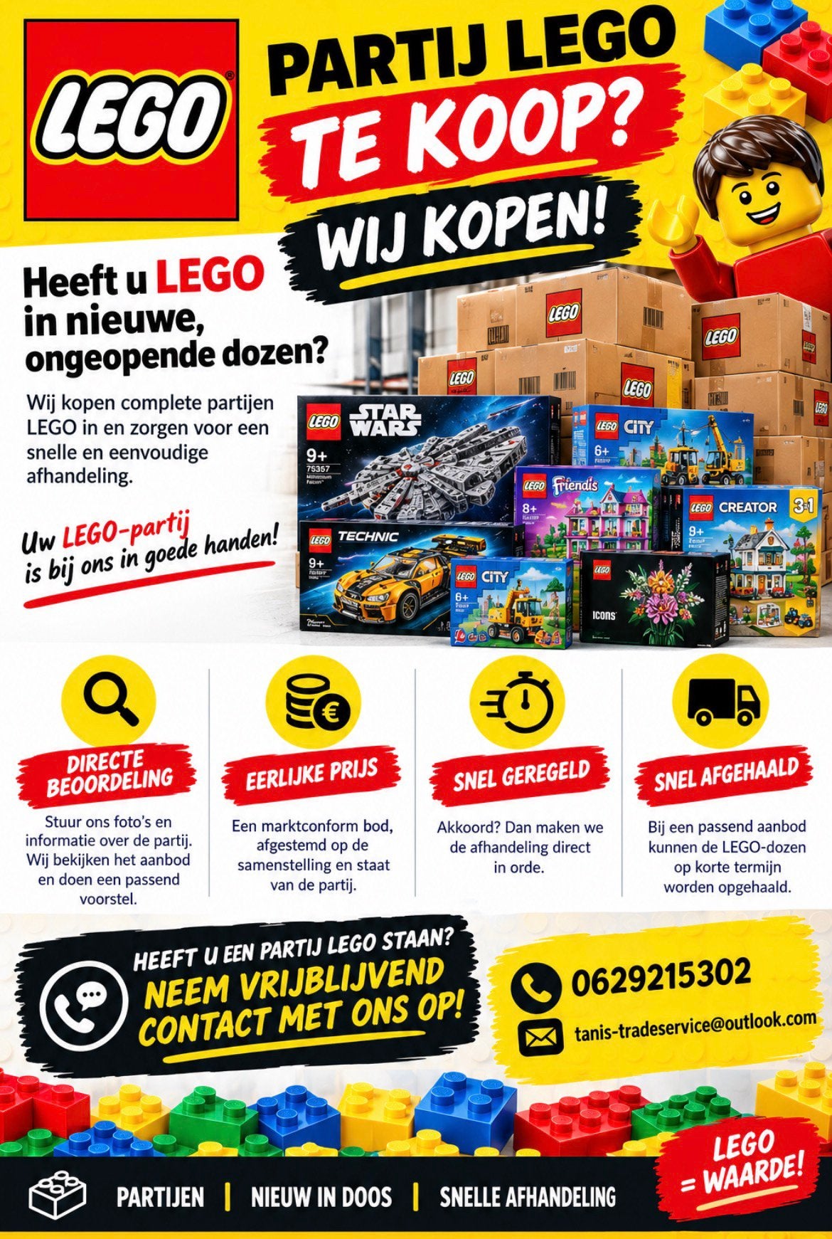 Gezocht partij lego