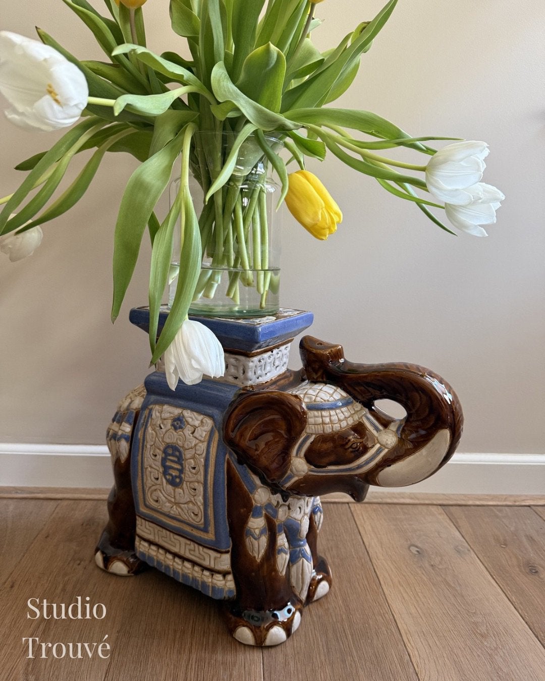 Aardewerken Olifant plantentafel | Vintage, Ophalen