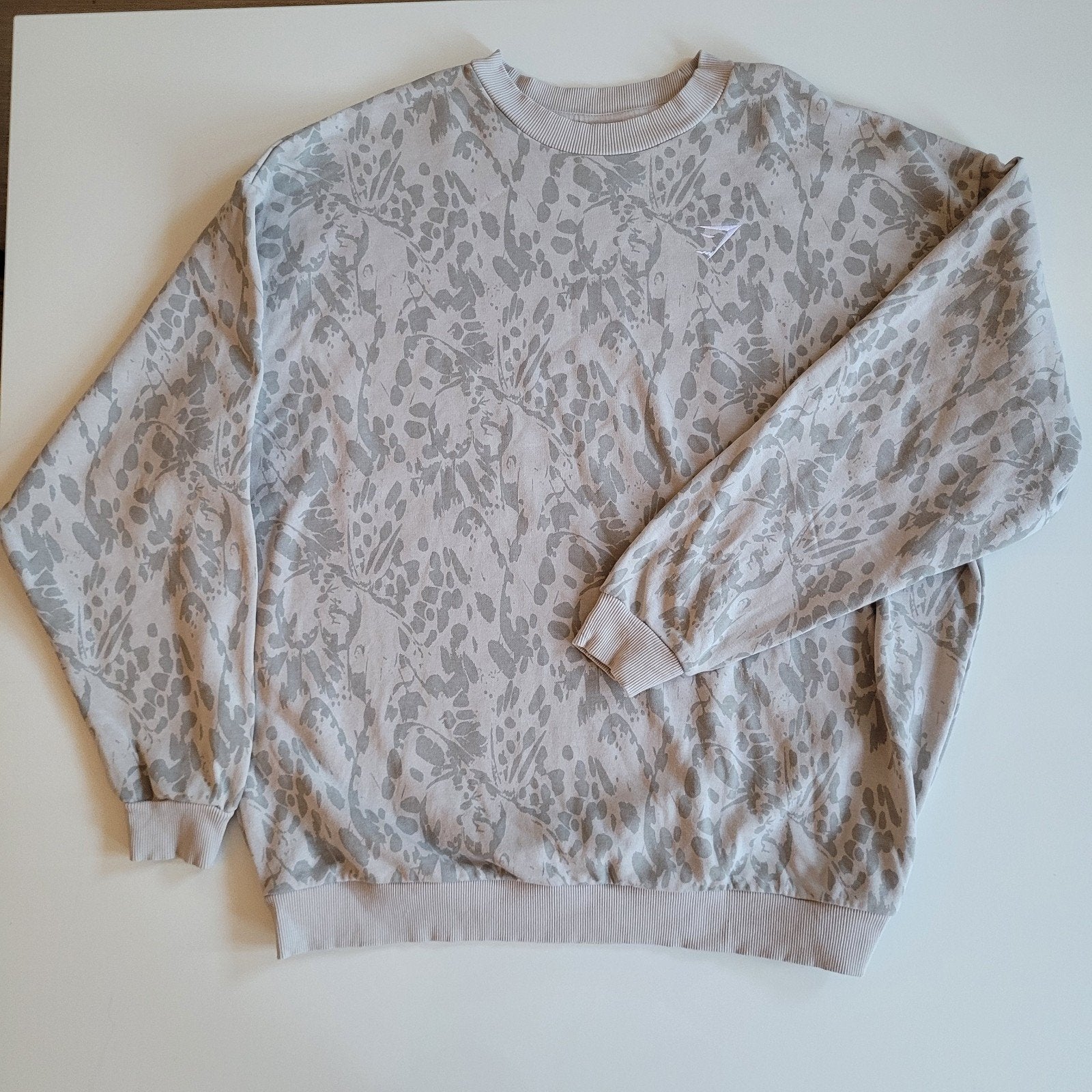 Gymshark dames oversized trui S beige lange mouwen, Beige, Ophalen of Verzenden, Zo goed als nieuw, Maat 36 (S)