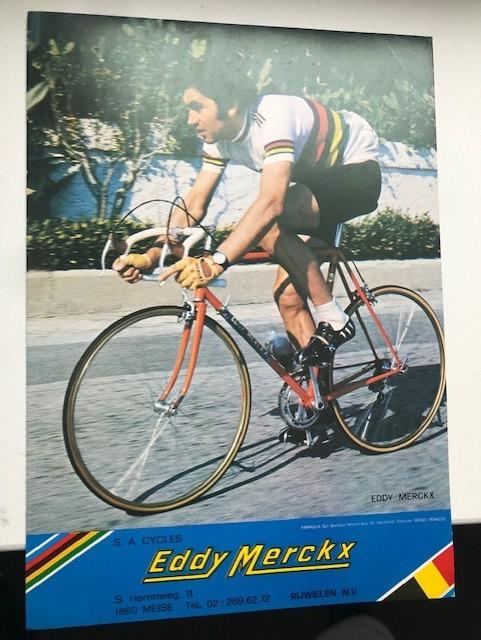 Eddy Merckx, Ophalen of Verzenden, Zo goed als nieuw, Overige sporten, Poster, Plaatje of Sticker