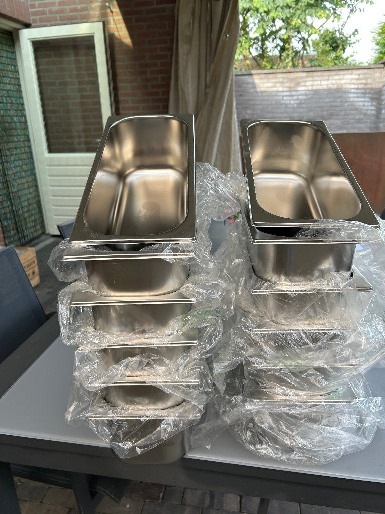 RVS ijsbakken 5 liter, Overige typen, Ophalen of Verzenden, Metaal, Overige merken