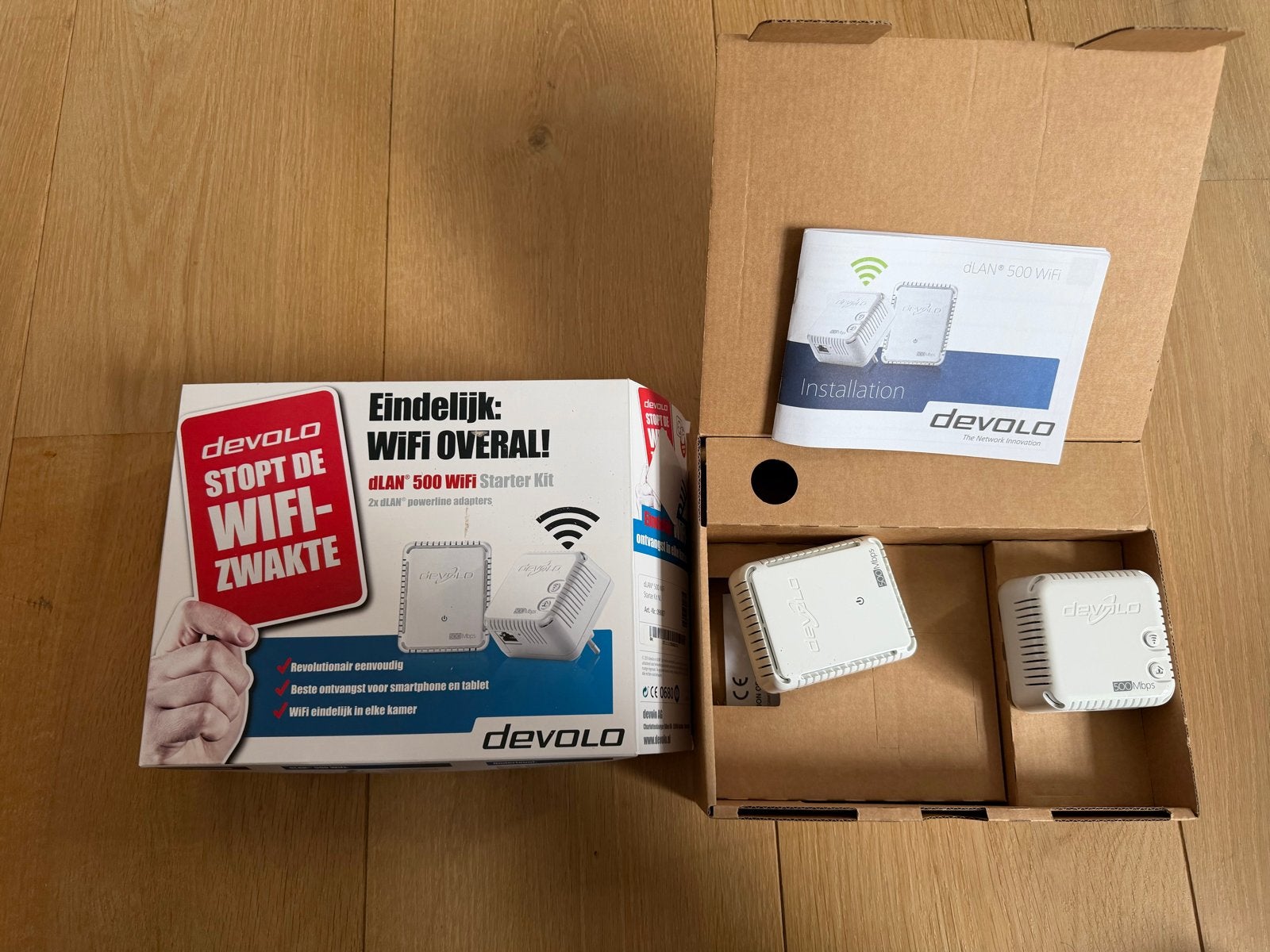 Devolo dLAN 500 WiFi Starter Kit - Stop de WiFi-zwakte!, Ophalen of Verzenden, Zo goed als nieuw, Router