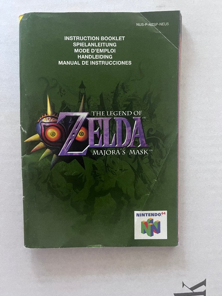 Zelda Majora's Mask– Handleiding Nintendo 64, Avontuur en Actie, Gebruikt, 1 speler, Ophalen of Verzenden