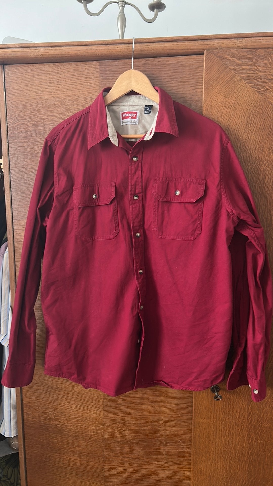Wrangler shirt M, Ophalen of Verzenden, Zo goed als nieuw, Rood, Halswijdte 41/42 (L)