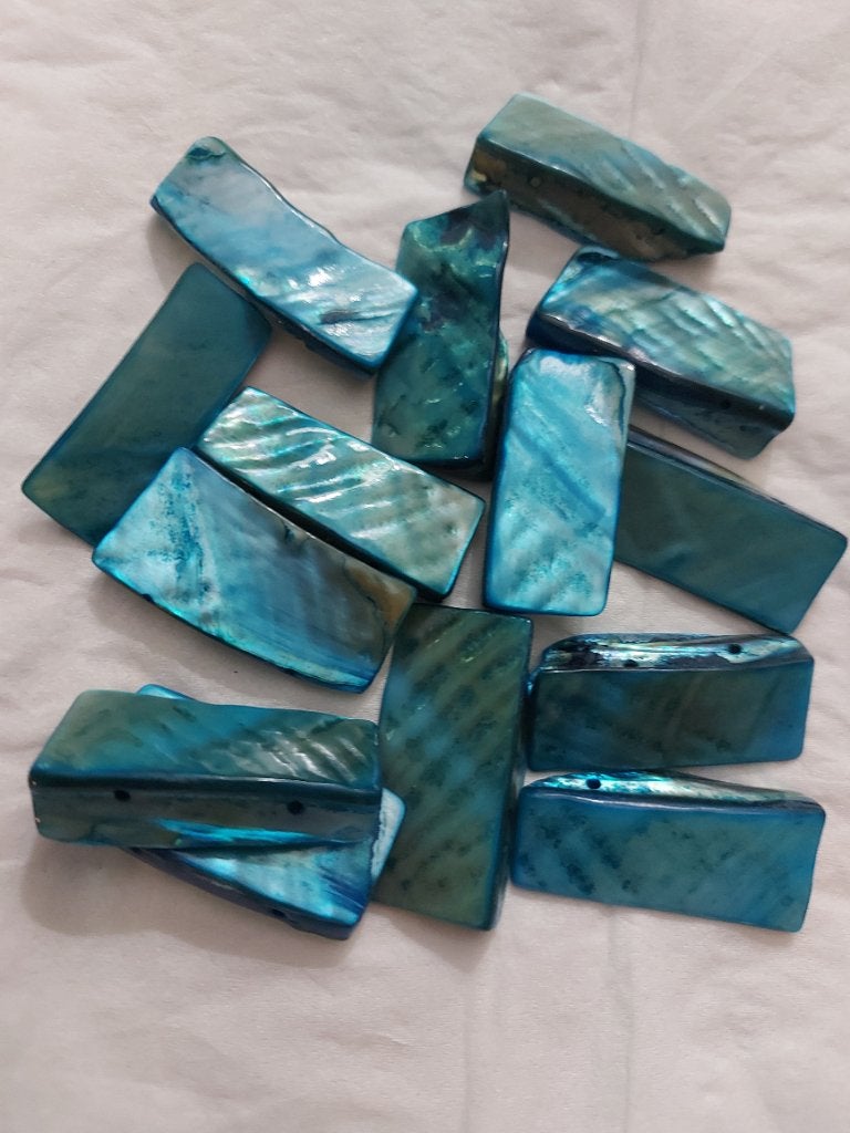 Turquoise gemêleerde schelp kralen, Verzenden, Nieuw, Kraal