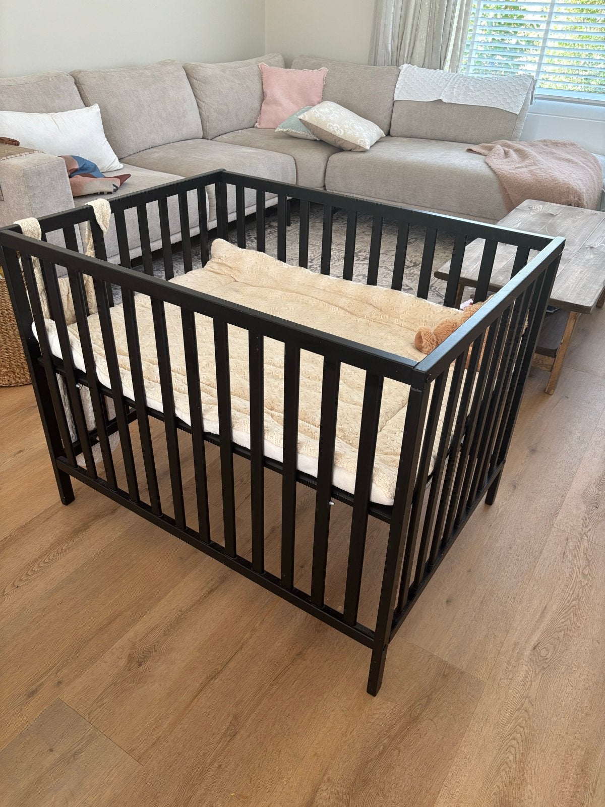 Prénatal box Sana Black, Kinderen en Baby's, Boxen, Ophalen, Zo goed als nieuw, Rechthoekig, Boxkleed