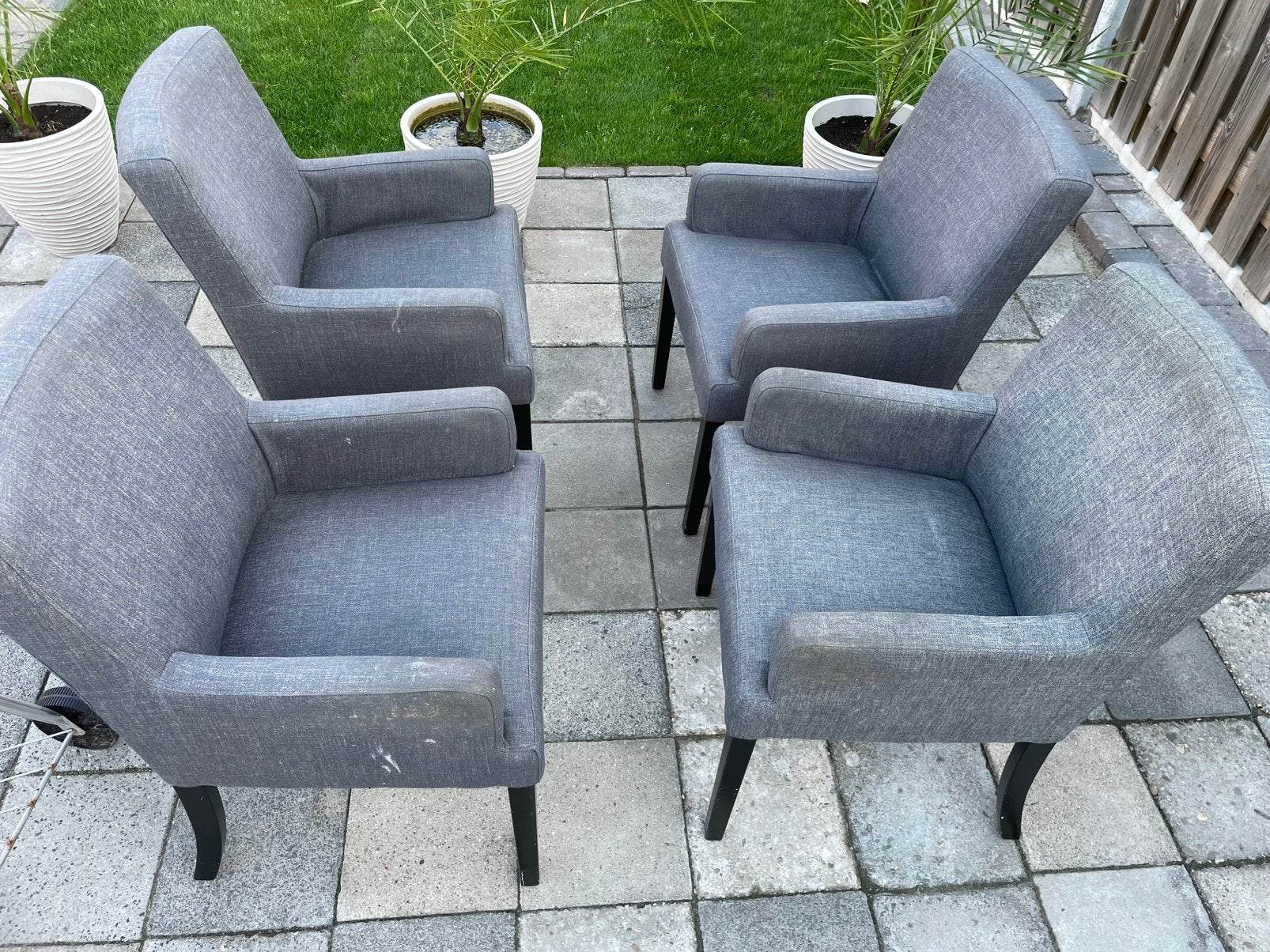 Set van 4 stoelen, Huis en Inrichting, Ophalen, Gebruikt, Vier, Stof
