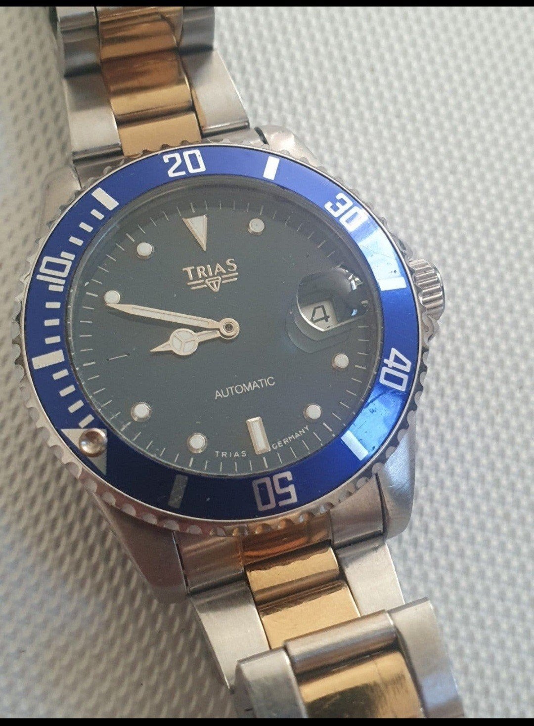 Trias Automatisch Herenhorloge - Staal en Goudkleurig, Staal, Gebruikt, Staal, Polshorloge
