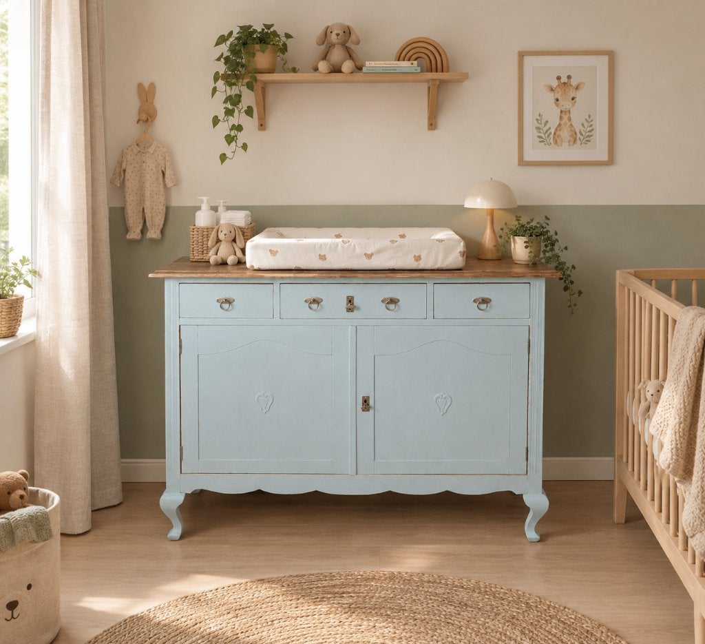 commode baby kamer queen ann lade leg eiken meidenkast, Ophalen, Gebruikt, 50 tot 70 cm, 100 cm of meer