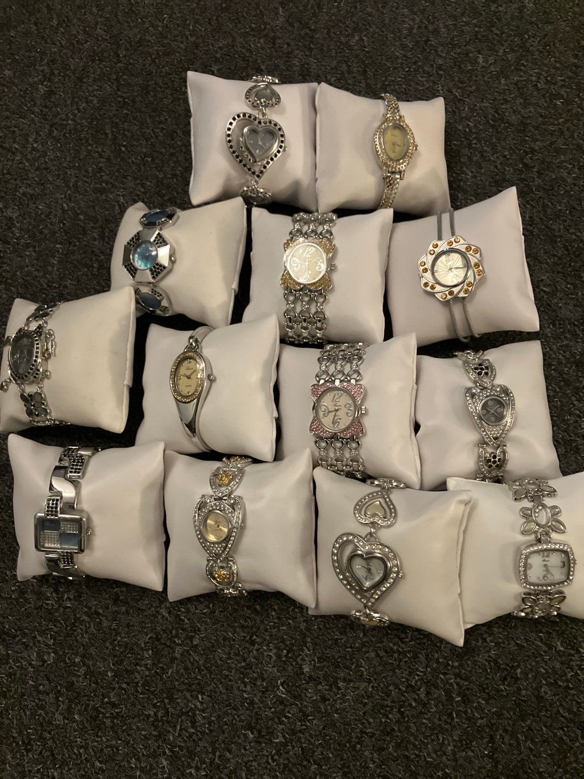Diverse dameshorloges met strass - Grote collectie, Overige merken, Gebruikt, Staal, Polshorloge