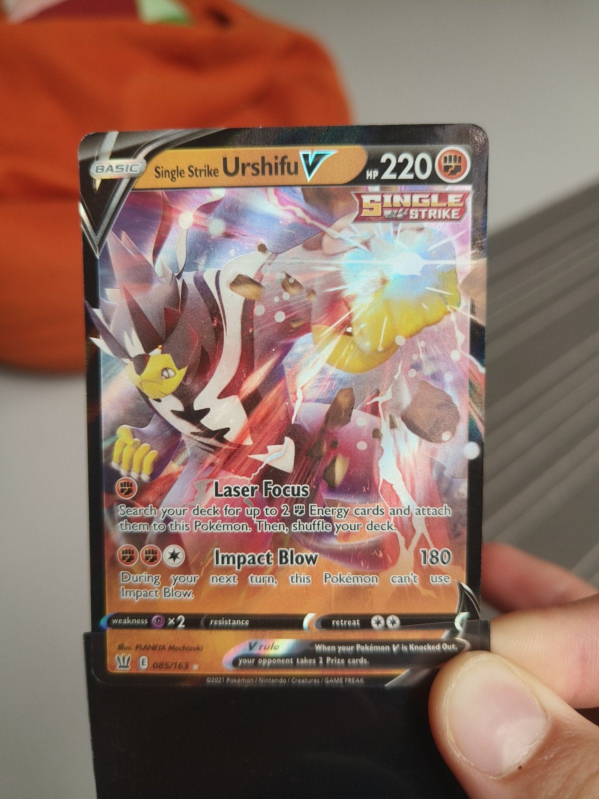 Single Strike Urshifu V 085/163, Ophalen of Verzenden, Nieuw, Losse kaart, Foil