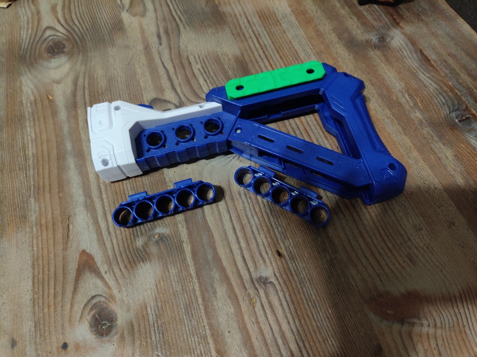 Nerf Blaster Mod Onderdelen - Blauw/Wit/Groen, Ophalen of Verzenden, Gebruikt, Jongen of Meisje