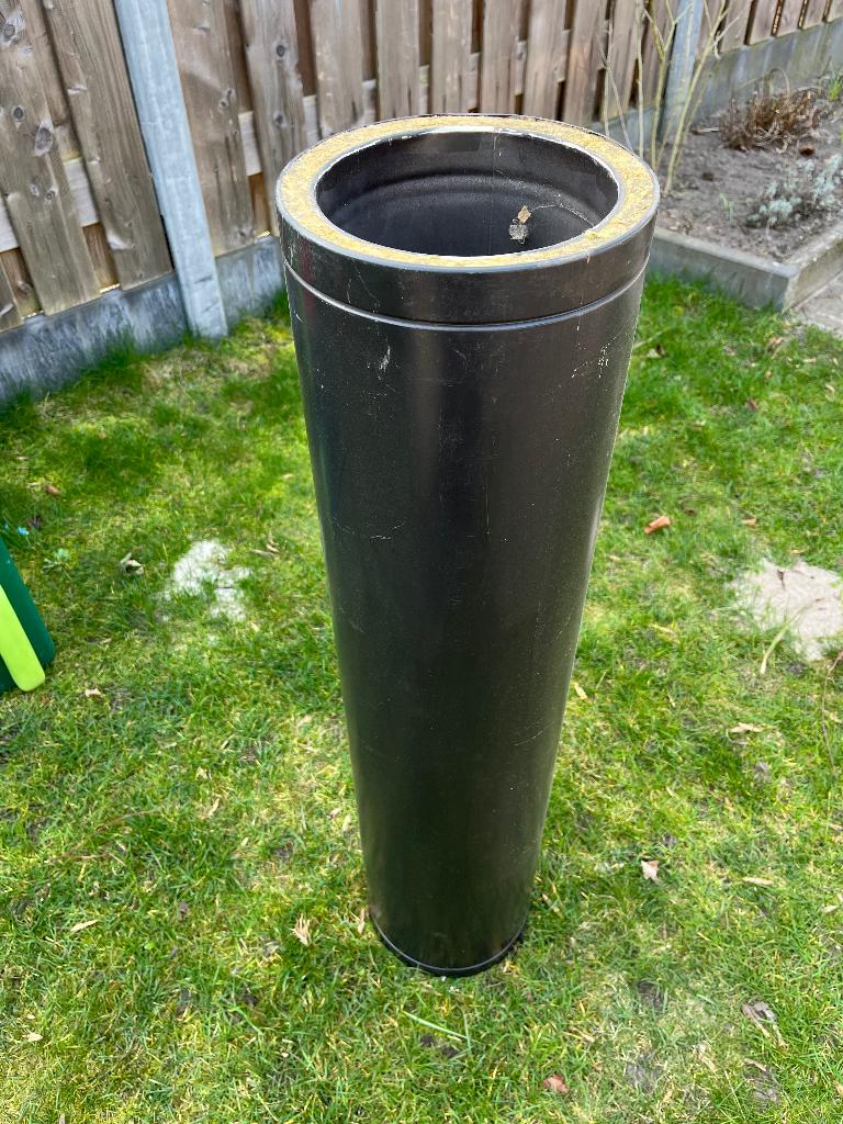 Zwarte kachelpijp, Huis en Inrichting, Kachels, Ophalen of Verzenden, Zo goed als nieuw, Hout, Houtkachel