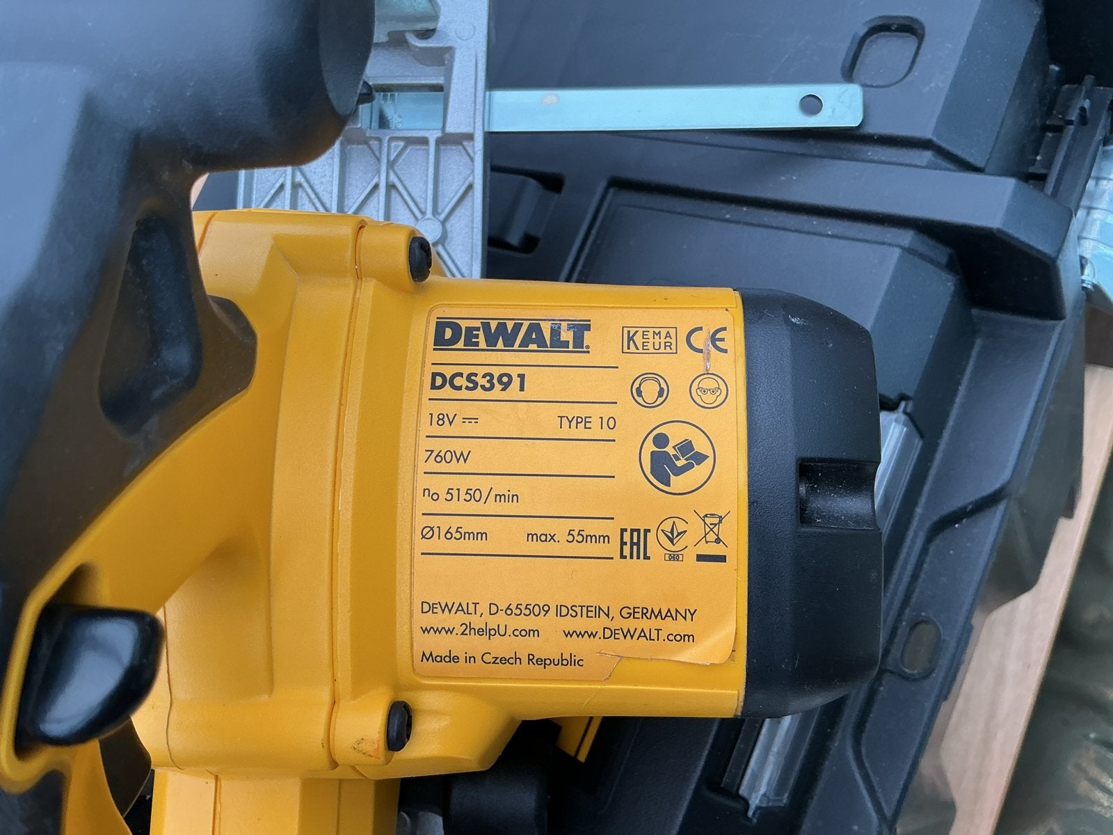 DeWalt DCS391 18V Cirkelzaag met 760W vermogen, Doe-het-zelf en Verbouw, Cirkelzaag, 600 tot 1200 watt, Ophalen of Verzenden, Zo goed als nieuw