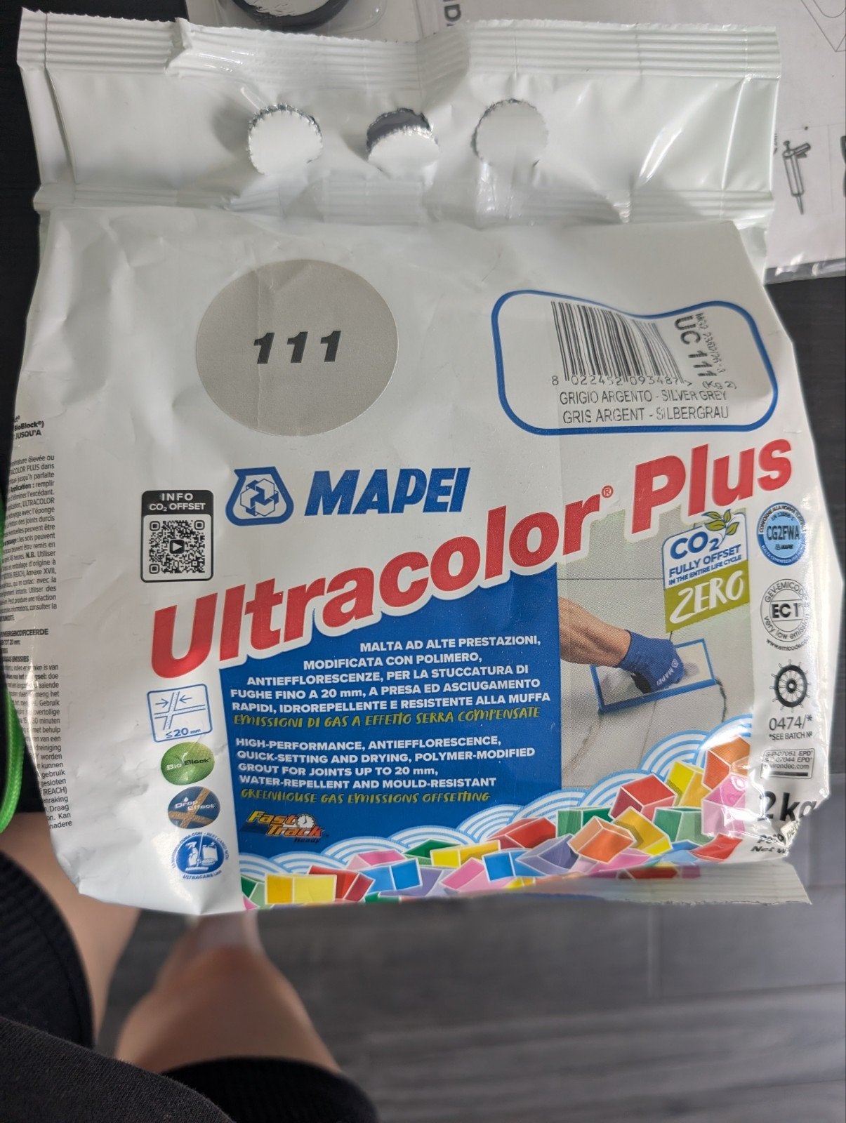 Mapei Ultracolor Plus Voegmortel - Grijs Argento (2kg), Ophalen of Verzenden