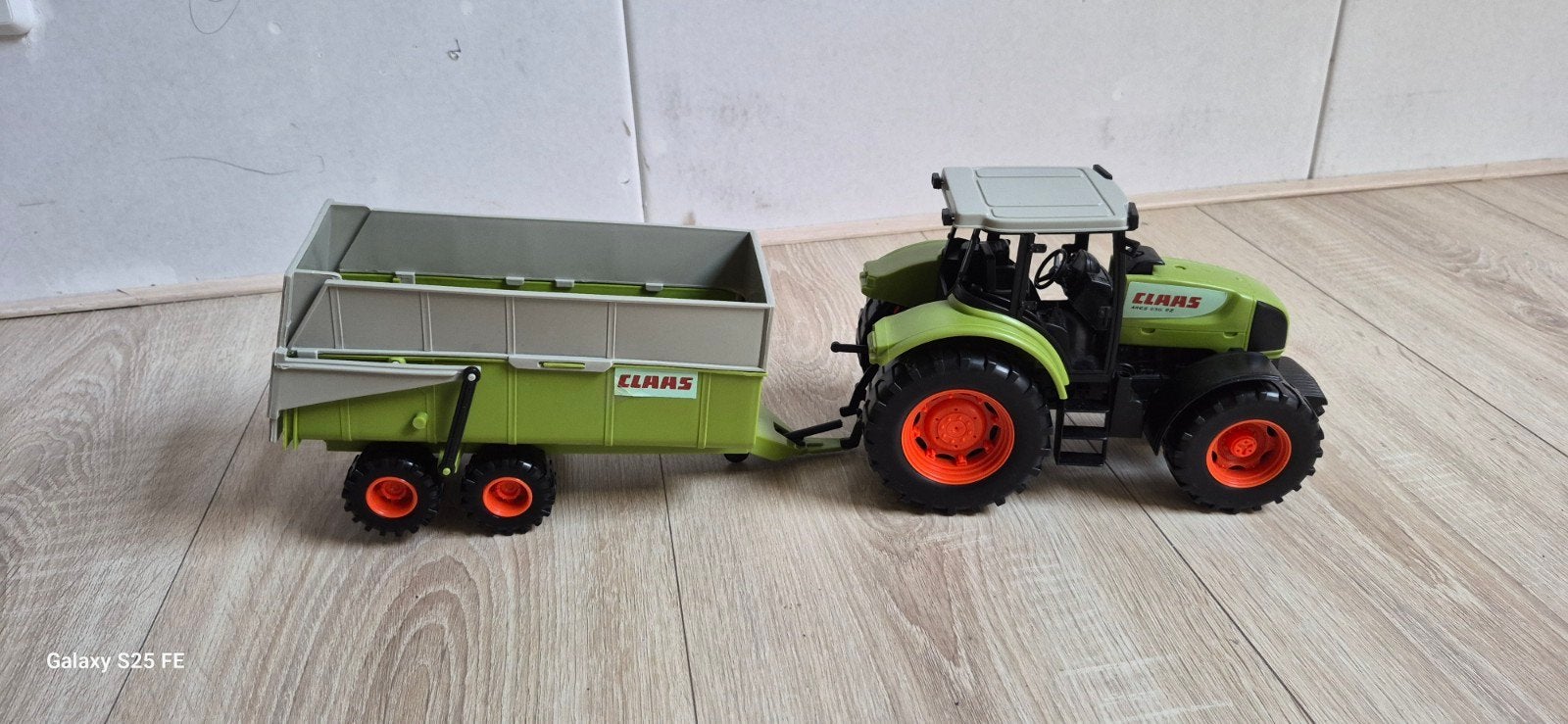 Claas tractor met aanhanger speelgoed, Ophalen of Verzenden, Gebruikt