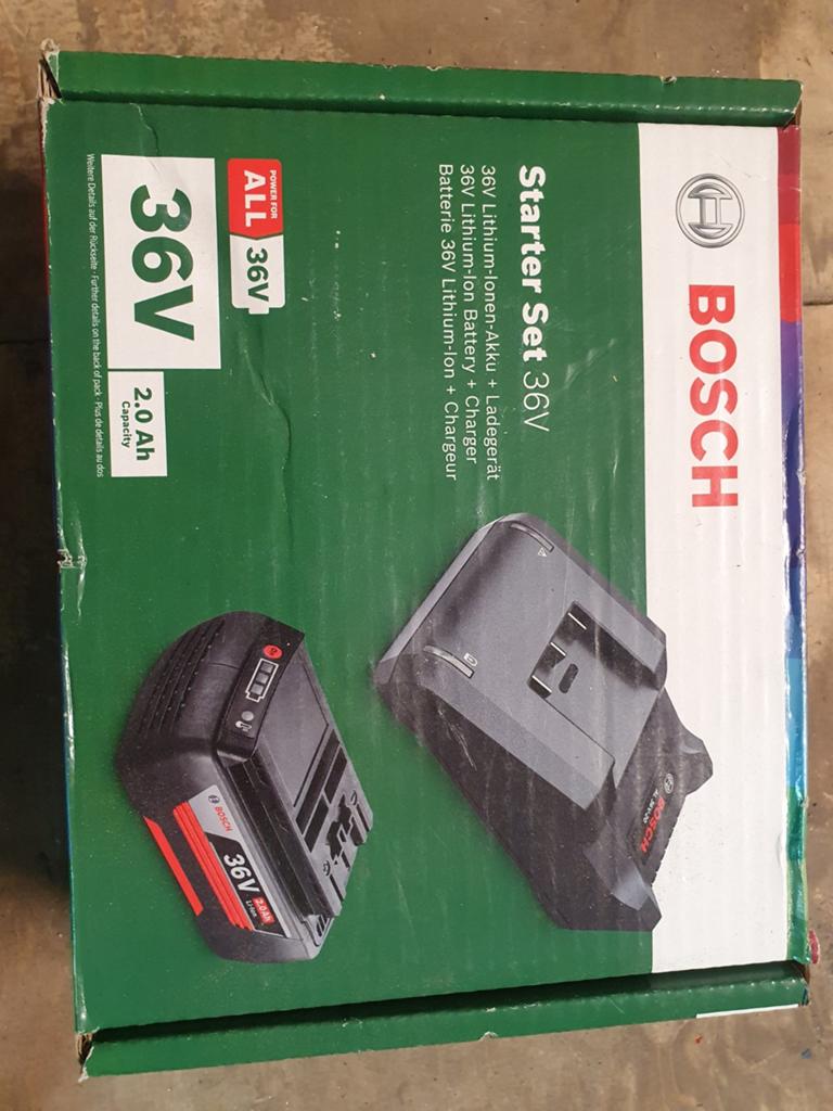 Bosch Starter Set 36V 2Ah Accu en Lader, Doe-het-zelf en Verbouw, Gereedschap | Machine-onderdelen en Toebehoren, Ophalen, Nieuw