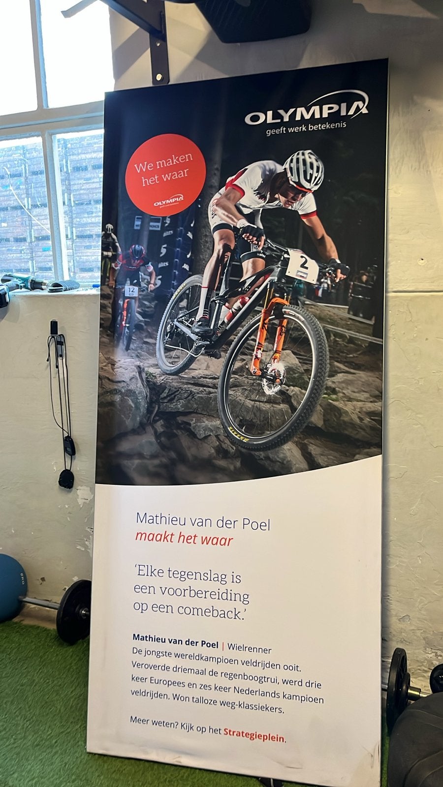 Olympia Mathieu van der Poel Reclamebanner, Ophalen, Gebruikt, Overige typen