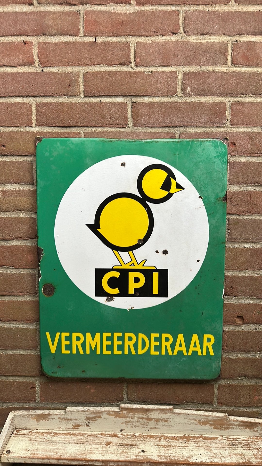 Emalle reclame bord Langcat Bussum reclamebord agrarisch, Ophalen of Verzenden, Gebruikt, Reclamebord