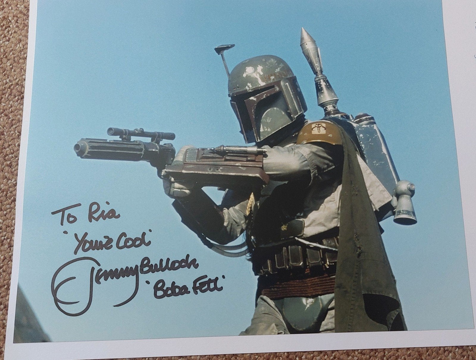Handtekening Jeremy Bulloch, Ophalen of Verzenden, Zo goed als nieuw, Overige typen
