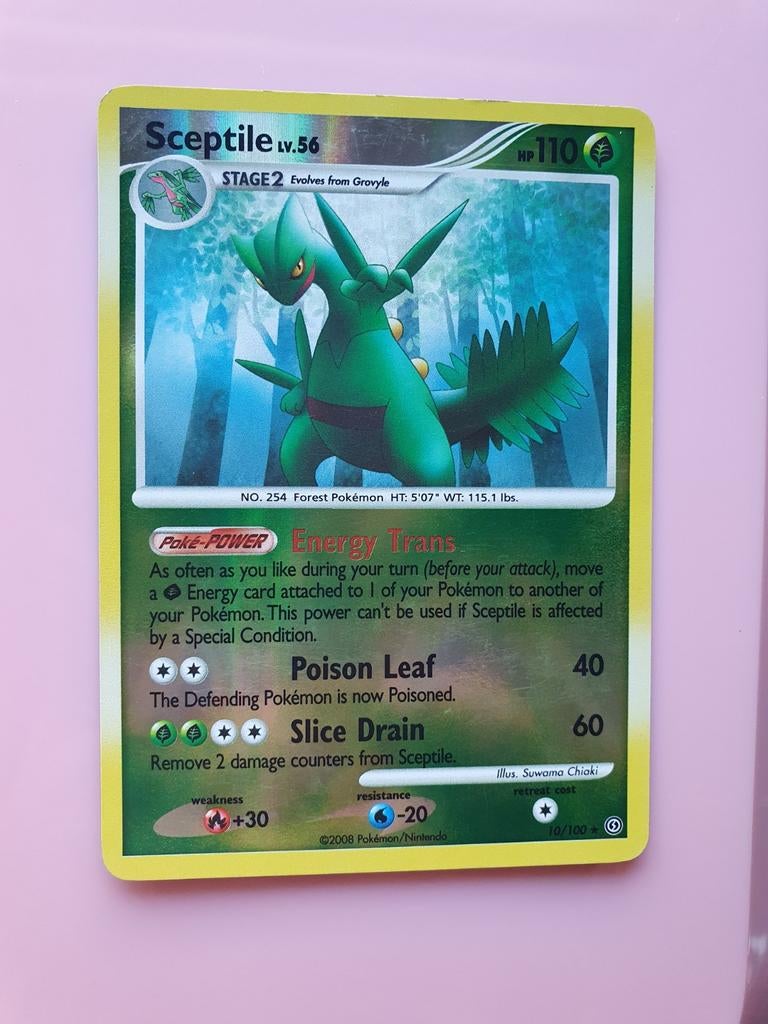 Sceptile 10/100 reverse holo pokemon kaart, Ophalen of Verzenden, Zo goed als nieuw