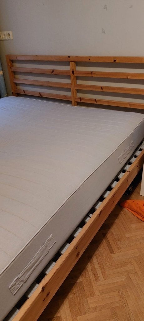2 persoonsbed (Gratis ophalen), Ophalen, Gebruikt, Bruin, Tweepersoons